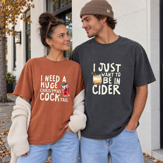 Naughty List Festive Humor Shirt – Comfort Colors Inappropriate Christmas Couple Tee