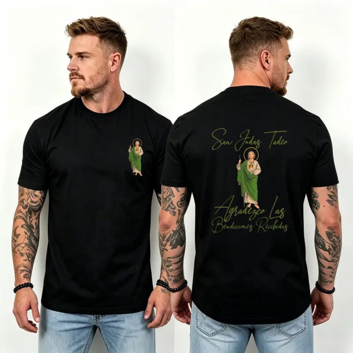 Patron of Hope Dual-Print T-Shirt – St. Jude Thaddeus Latino Heritage Graphic Tee
