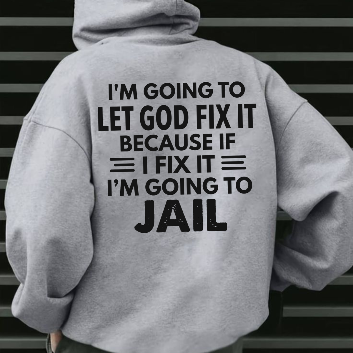 "Let God Fix It" Vintage Christian Faith Graphic Pullover