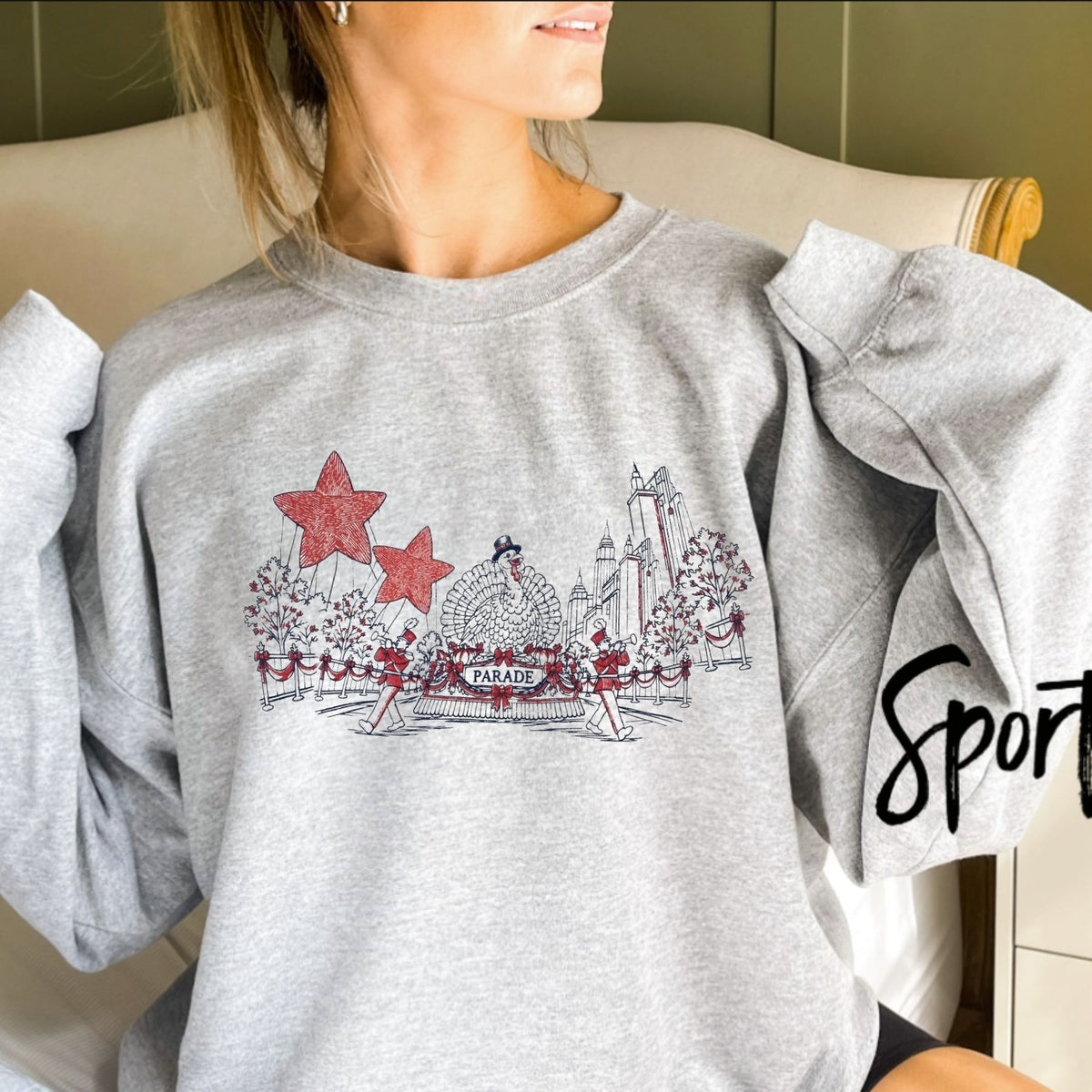 Macy's Thanksgiving Day Parade Sweatshirt – 100th Parade Graphic Crewneck