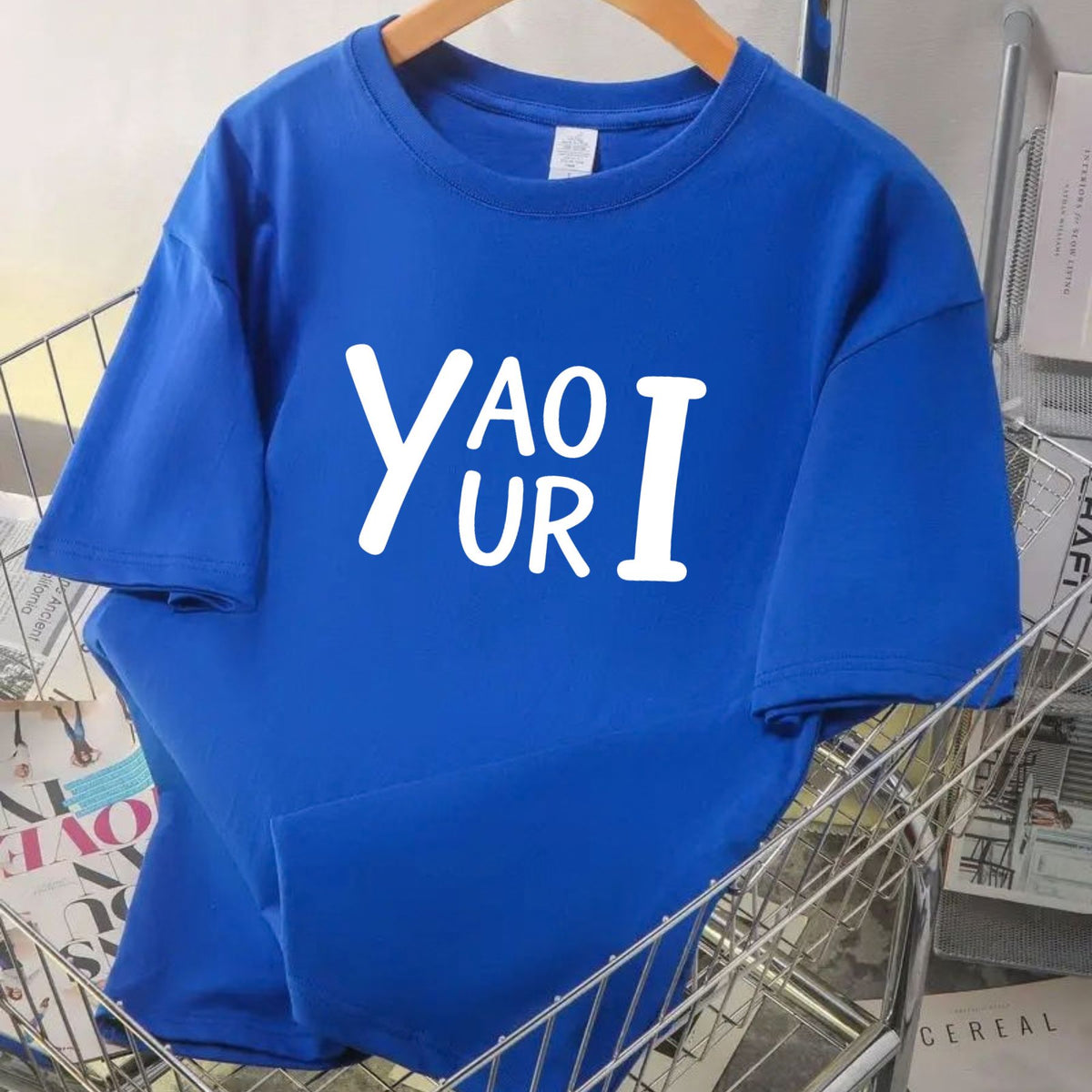 Bold Anime Text Back Print T-Shirt – Handwritten Otaku Streetwear Graphic Tee