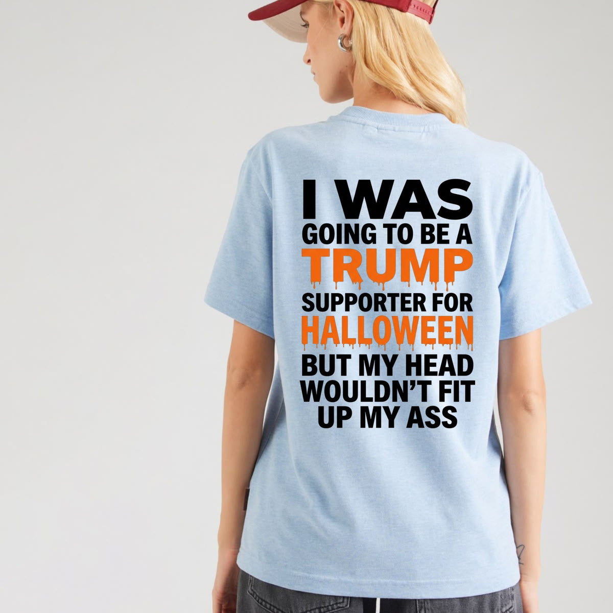 Spooky Election Chaos Back Print T-Shirt – Funny Political Humor Halloween Tee