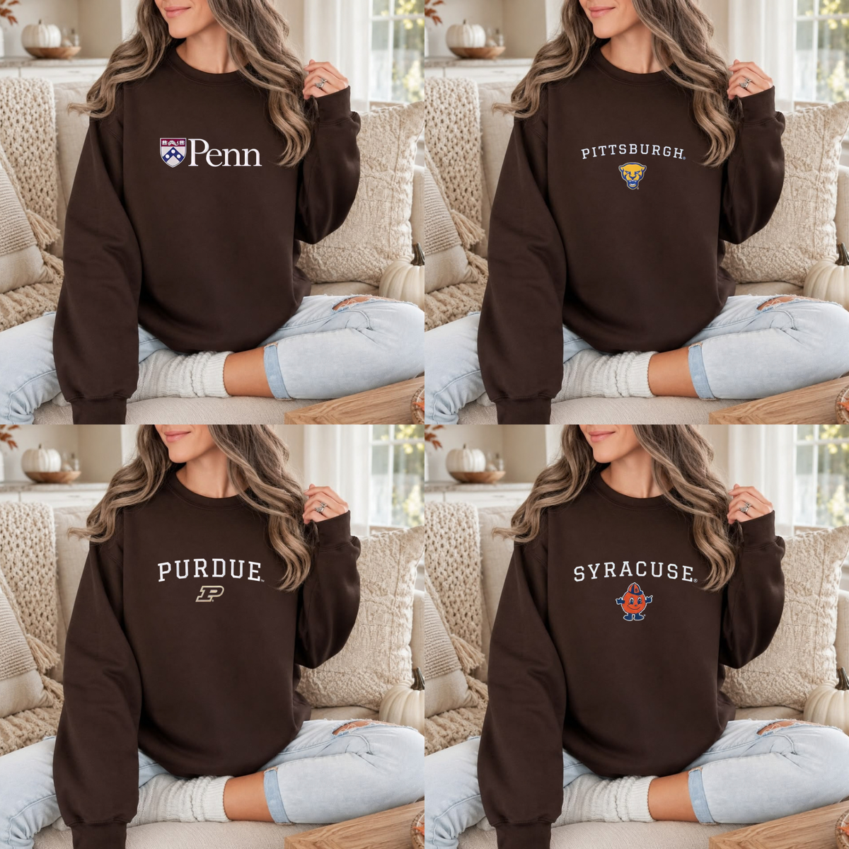 Stadium Heritage Crewneck – Embroidered College Gameday Vintage Tailgate Sweatshirt
