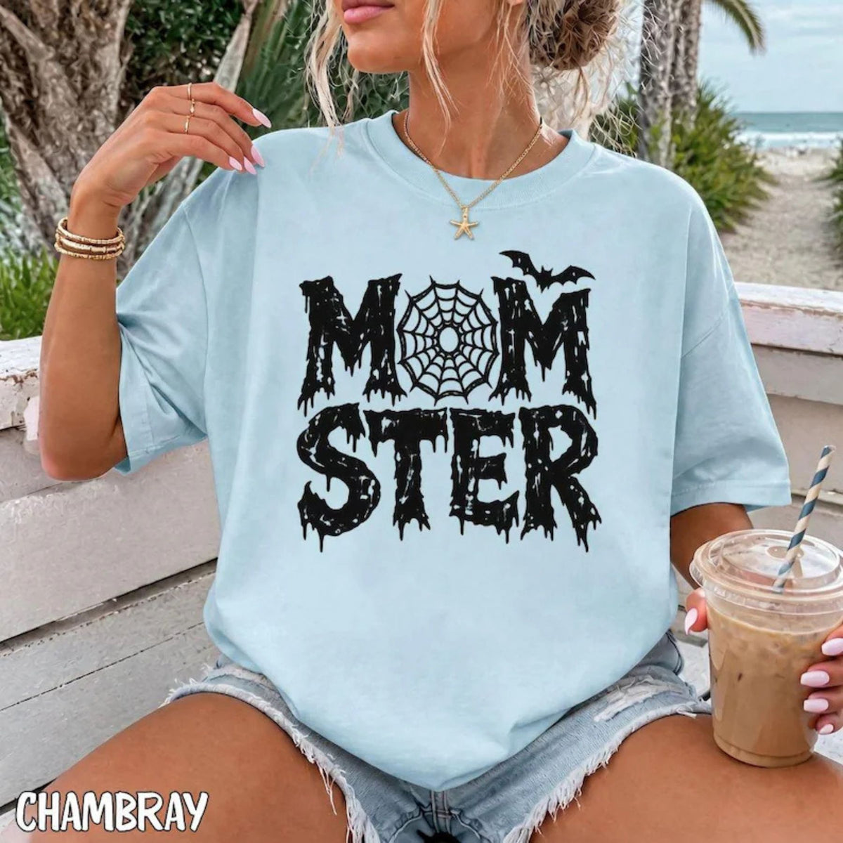 Comfort Colors Spooky Mama T-Shirt – Funny Momster Halloween Graphic Tee