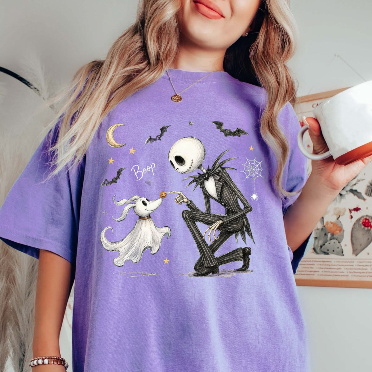 Comfort Colors® Zero Dog Boop Halloween Skeleton T-Shirt