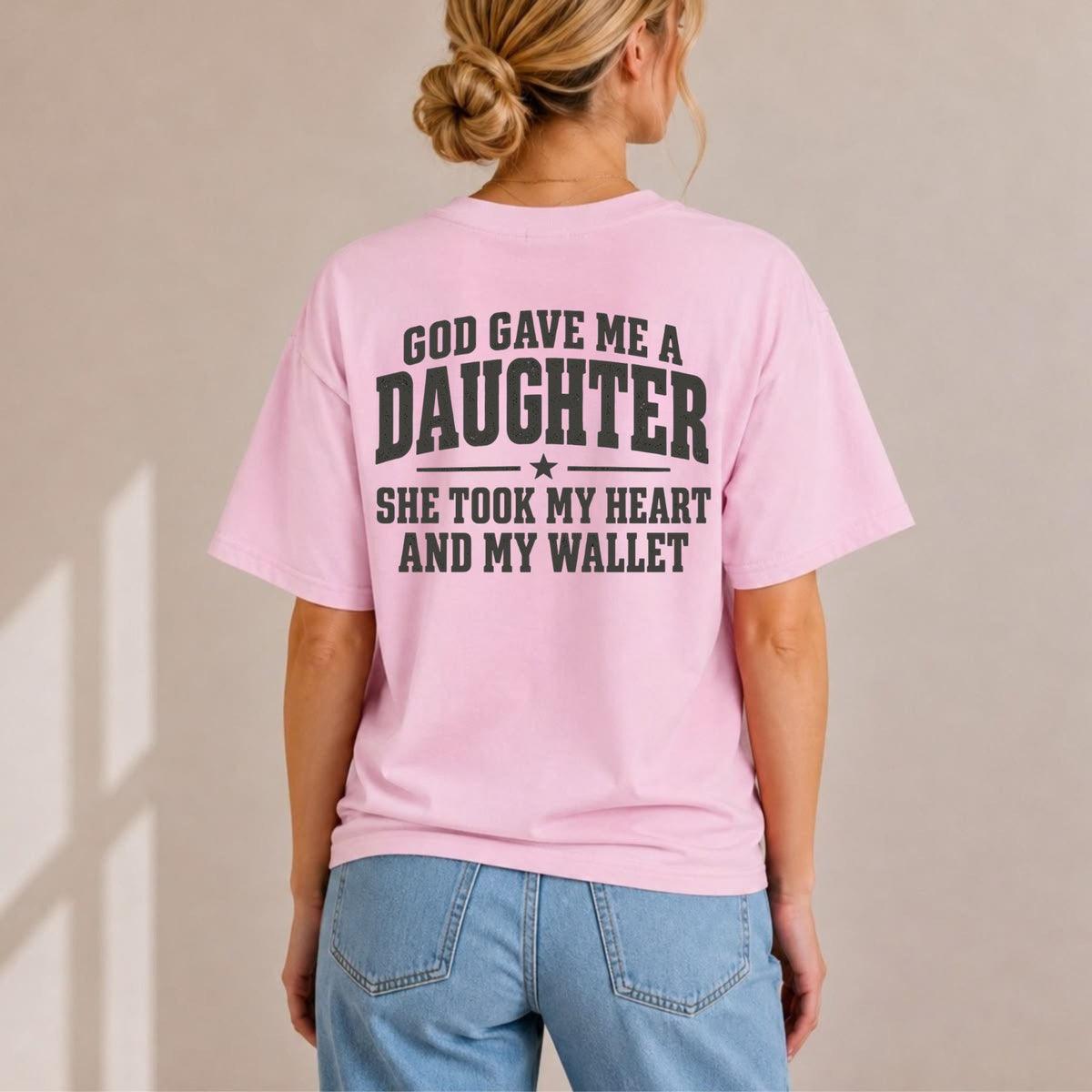 Heart & Wallet Stolen By Daughter T-Shirt – Funny Girl Dad Quote Graphic Tee