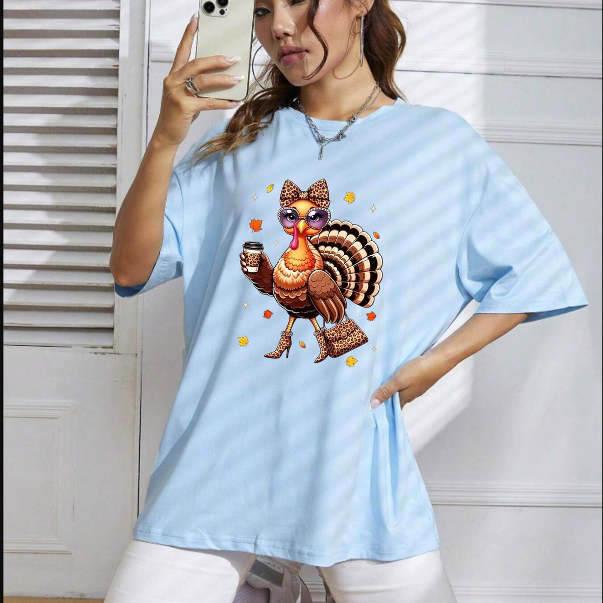 Leopard Turkey Coffee Rush T-Shirt – Funny Thanksgiving Day Graphic Tee