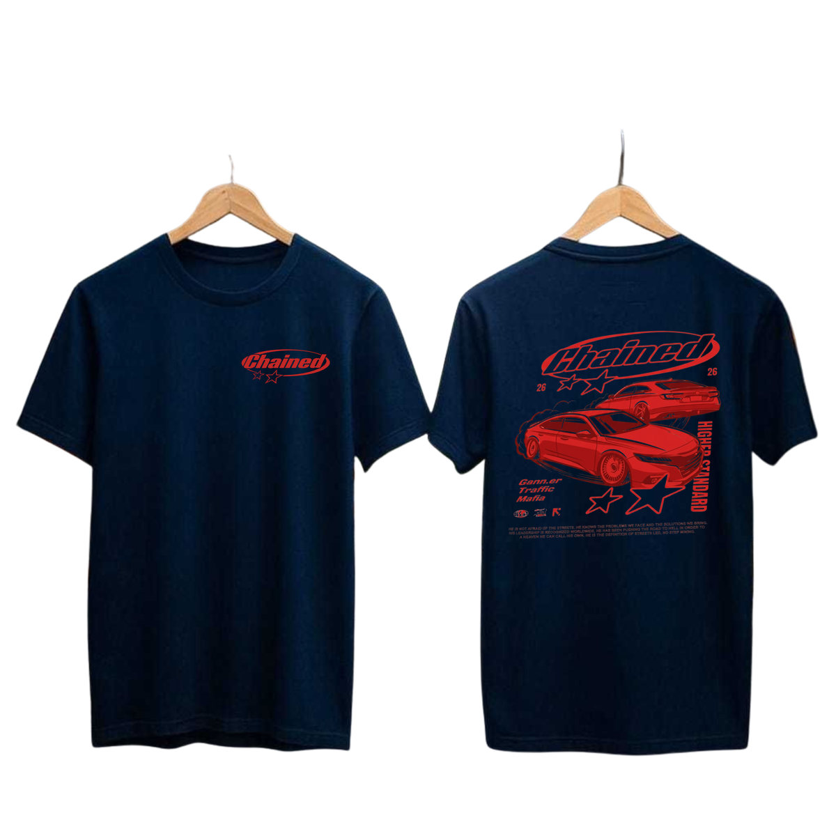 Chained Protocol Cyber Tee – Restrained Anchor Cyberpunk Streetwear Shirt