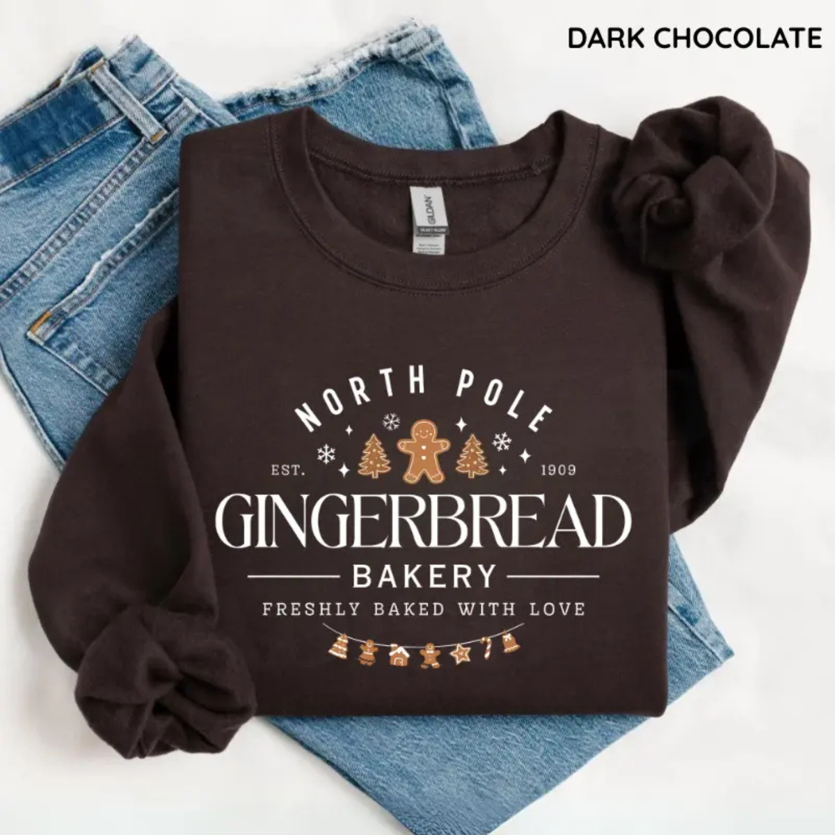 "Gingerbread Bakery" Aesthetic Holiday Cookie Sweatshirt