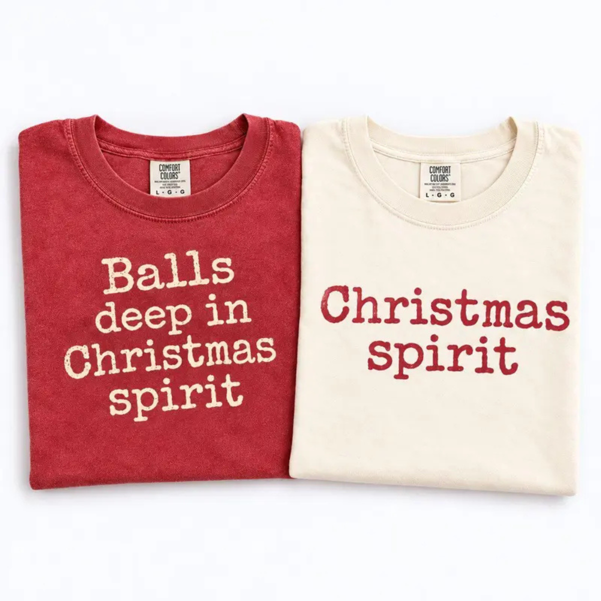 Festive Friction Tee – Retro Matching Couple Christmas Graphic Shirt