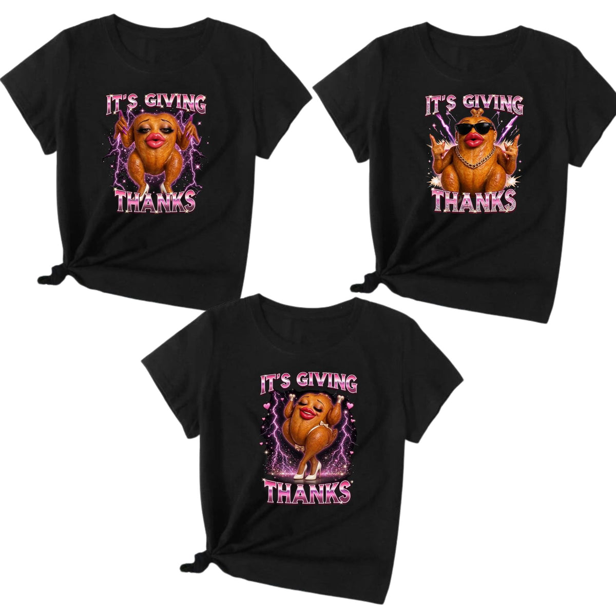 It’s Giving Gratitude Slang T-Shirt – Trendy Turkey Meme Thanksgiving Graphic Tee - Hiyamart
