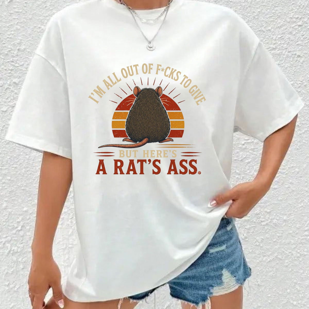 Rodent Bargain Compromise T-Shirt – Vintage Sarcastic Rat Graphic Tee - Hiyamart