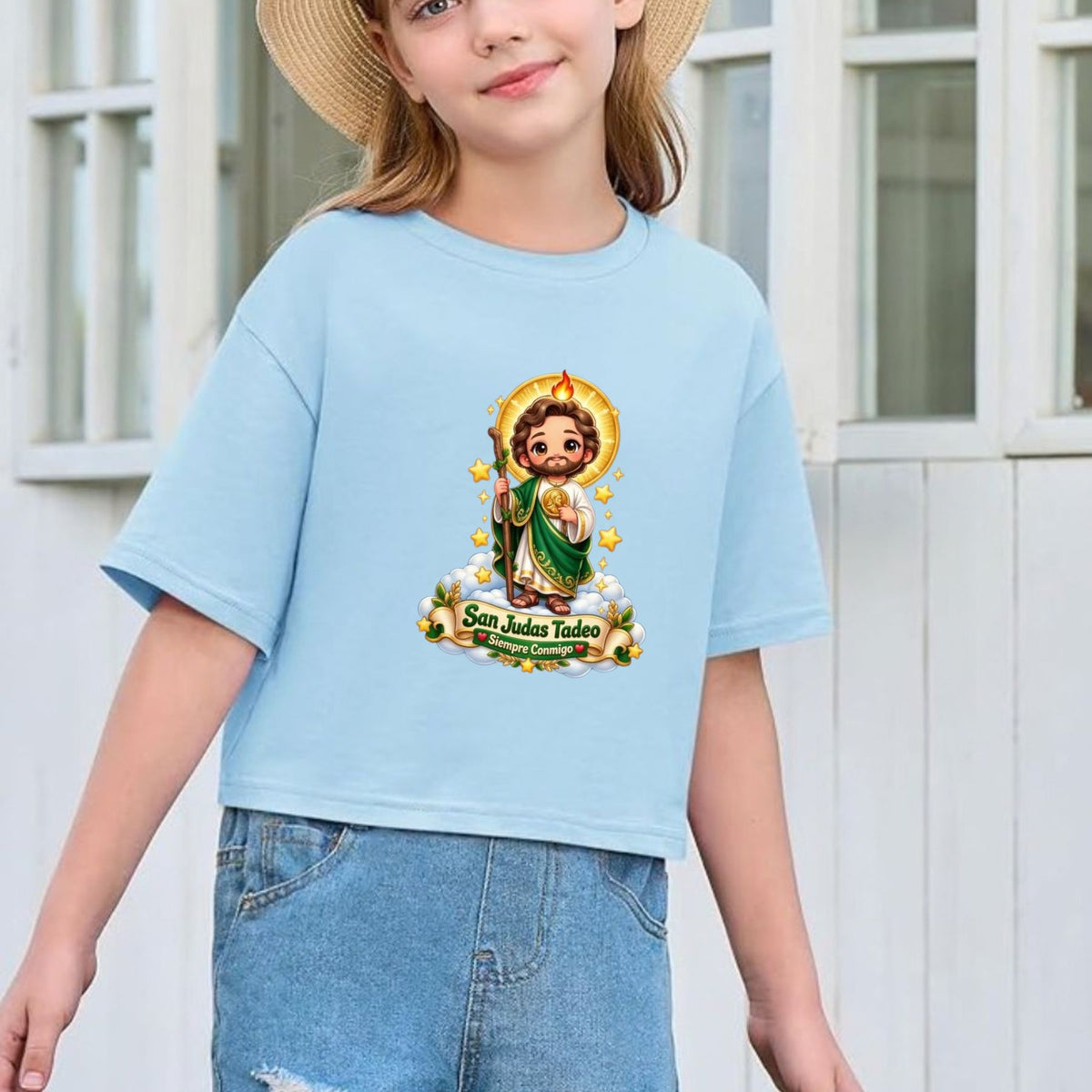 San Judas Tadeo Siempre Conmigo Kids T-Shirt - Hiyamart