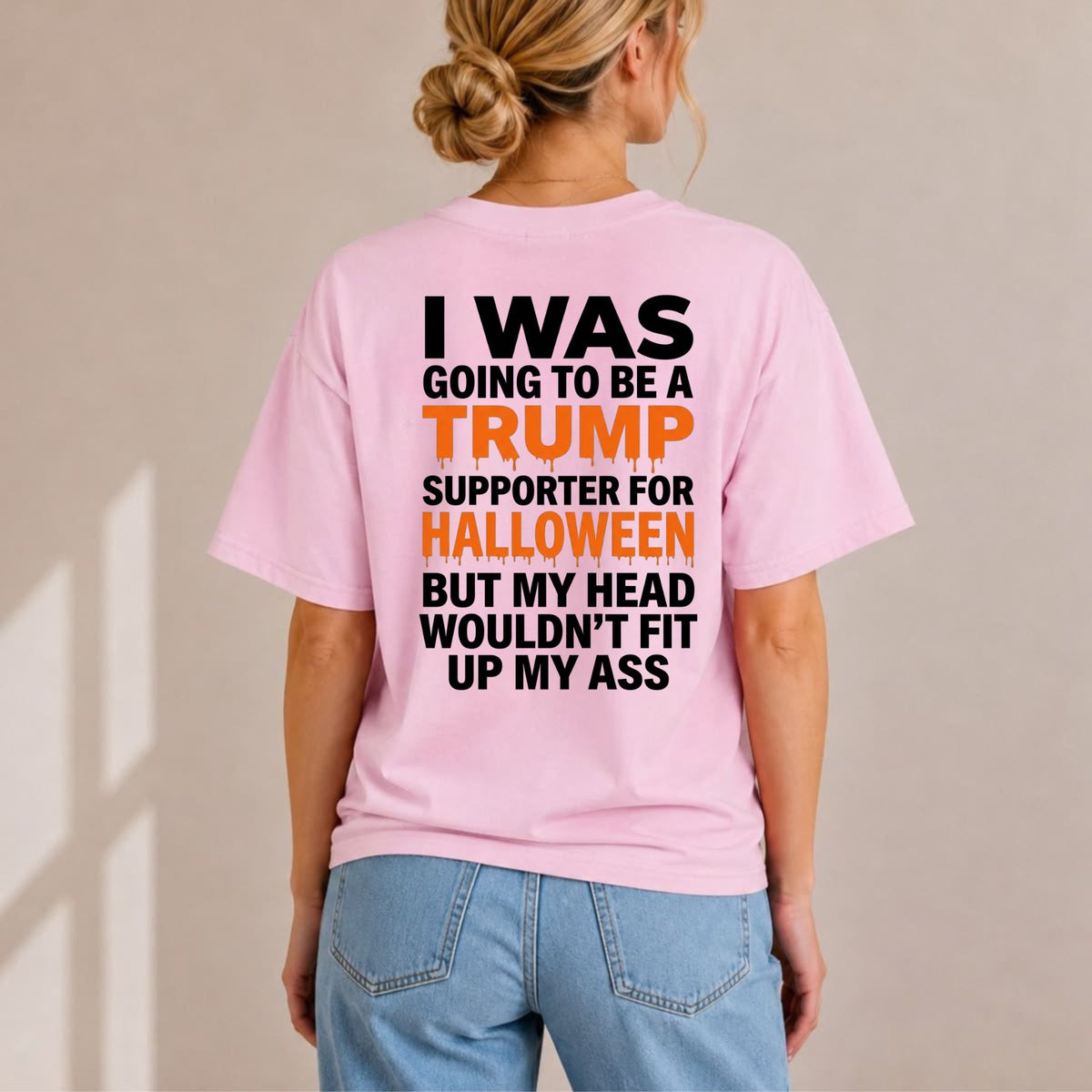 Spooky Election Chaos Back Print T-Shirt – Funny Political Humor Halloween Tee - Hiyamart