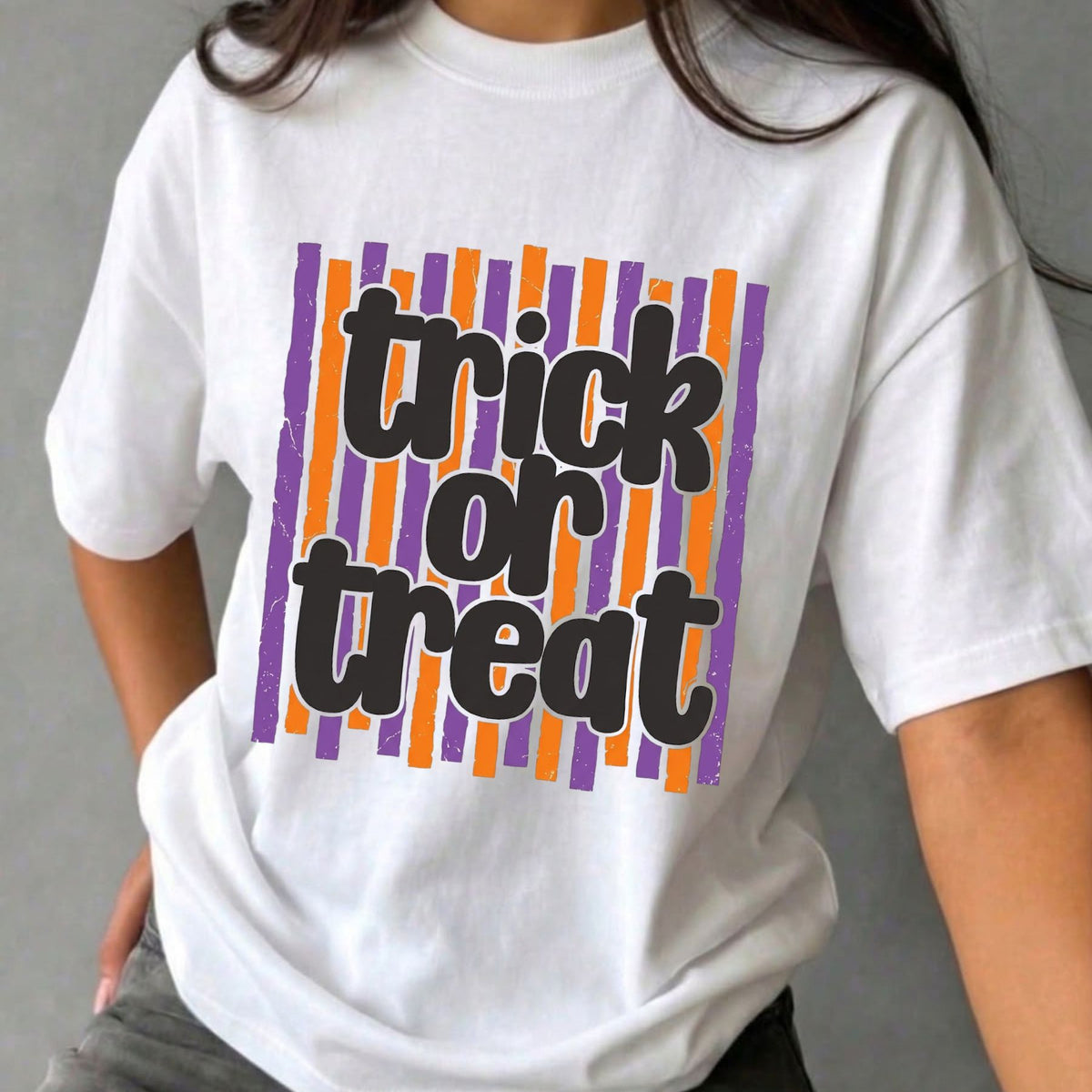 Trick or Treat T-Shirt – Retro Halloween Graphic Tee, Spooky Pumpkin Holiday Shirt - Hiyamart