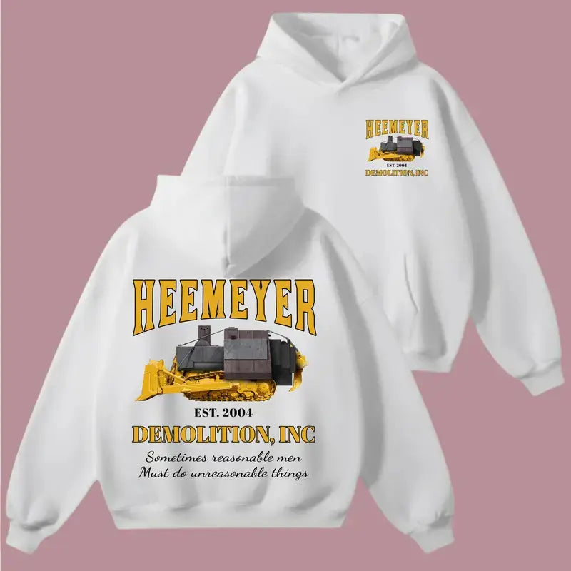 HEEMEYER DEMOLITION INC. Vintage Heavy Machinery Hoodie