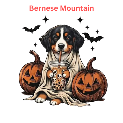 Comfort Colors® Custom Ghost & Boba Tea Halloween Dog T-Shirt