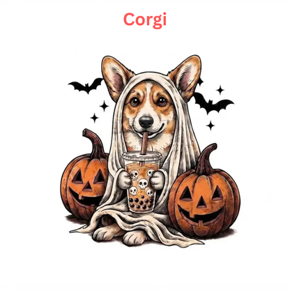 Comfort Colors® Custom Ghost & Boba Tea Halloween Dog T-Shirt