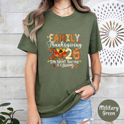 Feast & Freedom Thanksgiving 2026 T-Shirt – Matching Family Gobble Squad Graphic Tee