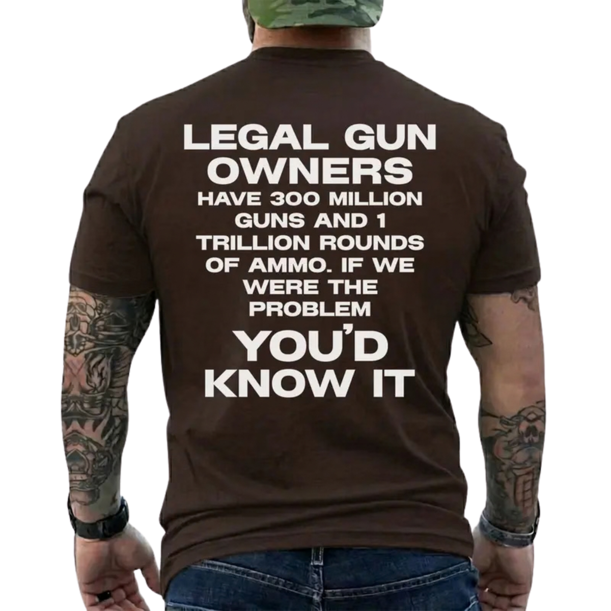 Legal Gun Owners 300 Million Guns Patriotic Graphic T-Shirt