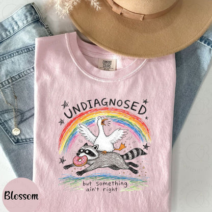 Funny Goose Riding Raccoon T-Shirt – Comfort Colors Graphic Meme Tee
