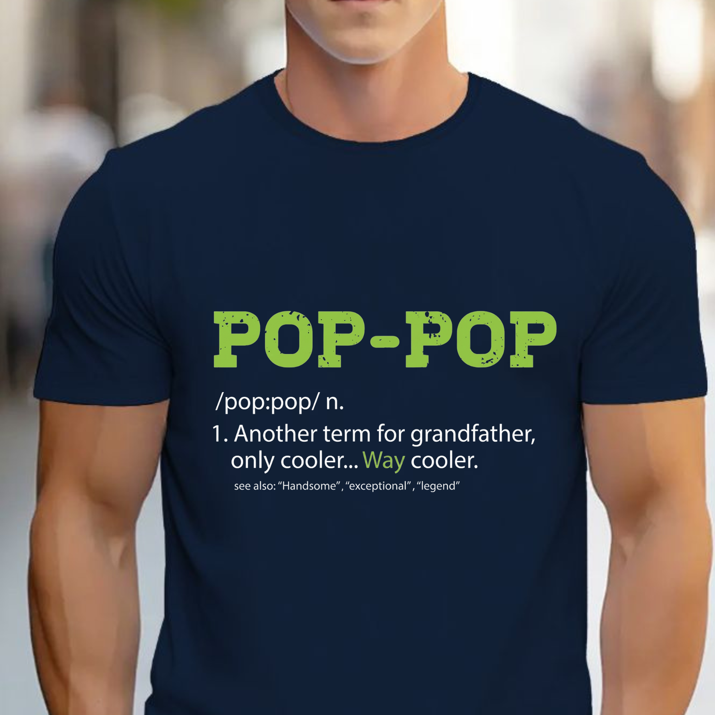 Pops Definition Graphic Tee - Funny Vintage Soft Cotton Unisex Grandpa Pop Pop Father's Day Gift T-Shirt