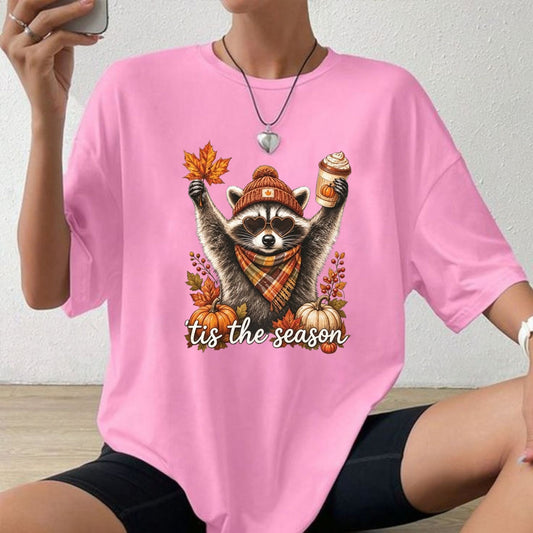 Retro Autumn Raccoon T-Shirt