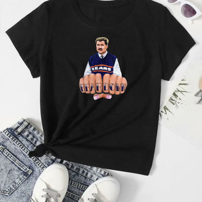 Mike Ditka Bear Down T-Shirt – Chicago Football Fan Graphic Tee, Vintage Sports Shirt