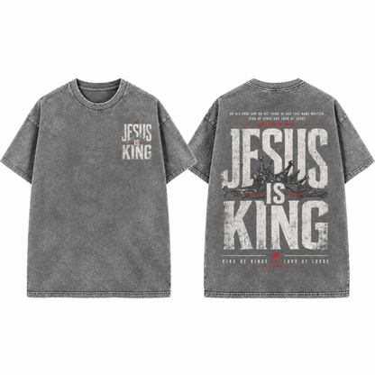 Sovereignty Divine Mineral Tee – Vintage Washed Christian Worship Streetwear Top