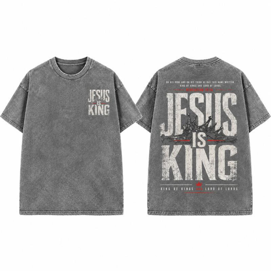 Sovereignty Divine Mineral Tee – Vintage Washed Christian Worship Streetwear Top