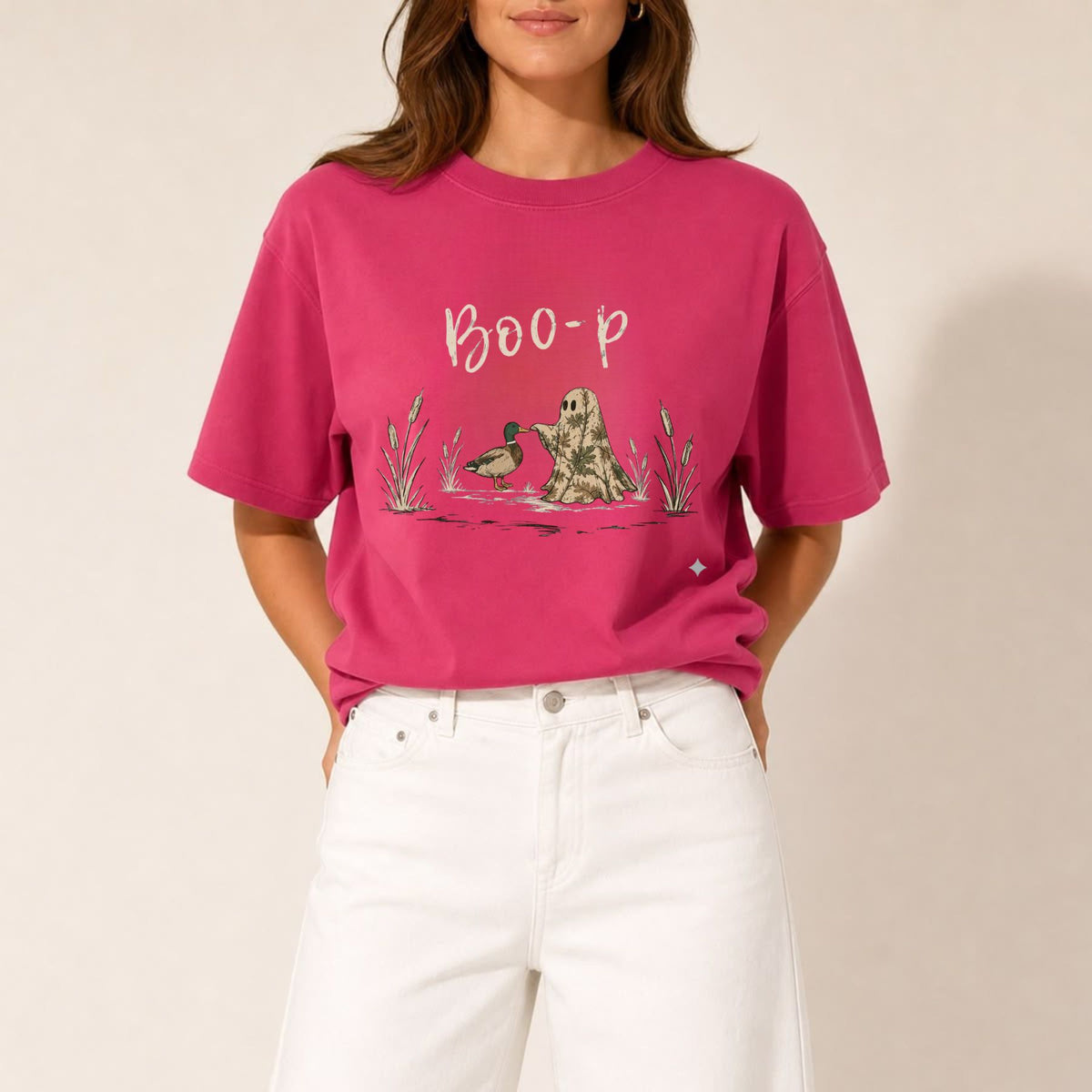 Camo Ghost Duck Hunting Graphic Tee – Comfort Colors Funny Halloween Spooky Shirt
