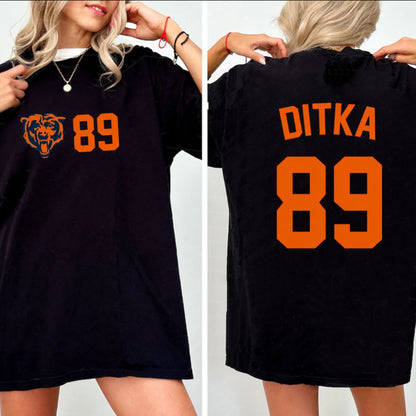 Mike Ditka #89 Chicago Bears T-Shirt – Legendary Football Player Jersey Graphic Tee for Men & Women