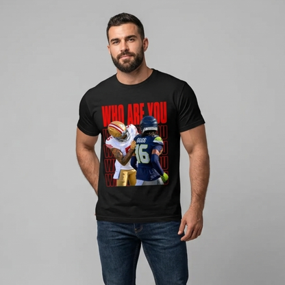 Gridiron Trash Talk Tee – Red Lettering Game Day Rivalry Shirt