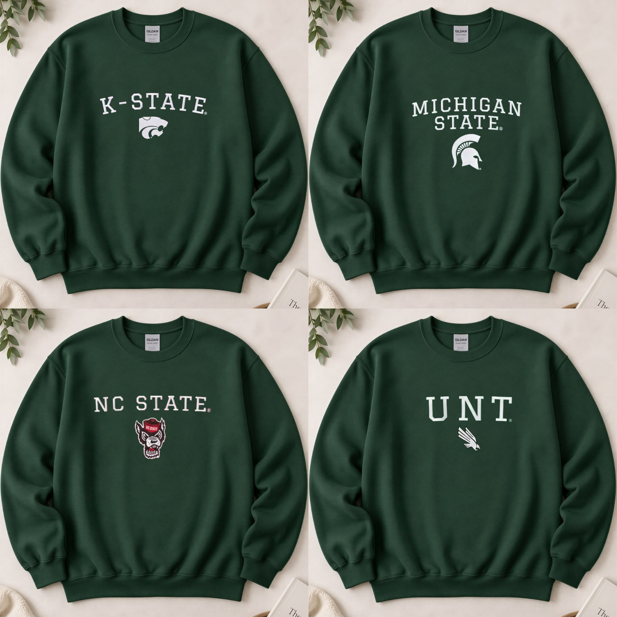 Stadium Heritage Crewneck – Embroidered College Gameday Vintage Tailgate Sweatshirt