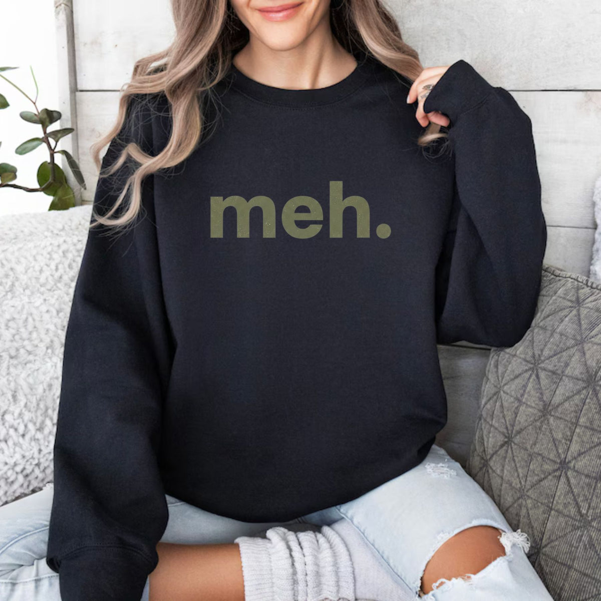 Unbothered Mood Sweatshirt – Minimalist Funny Graphic Crewneck