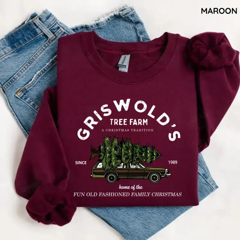 Roots-And-All Haul Sweatshirt – Griswold Family Christmas Vacation Graphic Crewneck