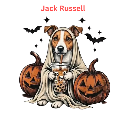 Comfort Colors® Custom Ghost & Boba Tea Halloween Dog T-Shirt