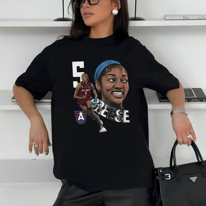 Angel Reese Basketball Graphic T-Shirt – Dual Image Sports Tribute Tee, Unisex WNBA Fan Apparel