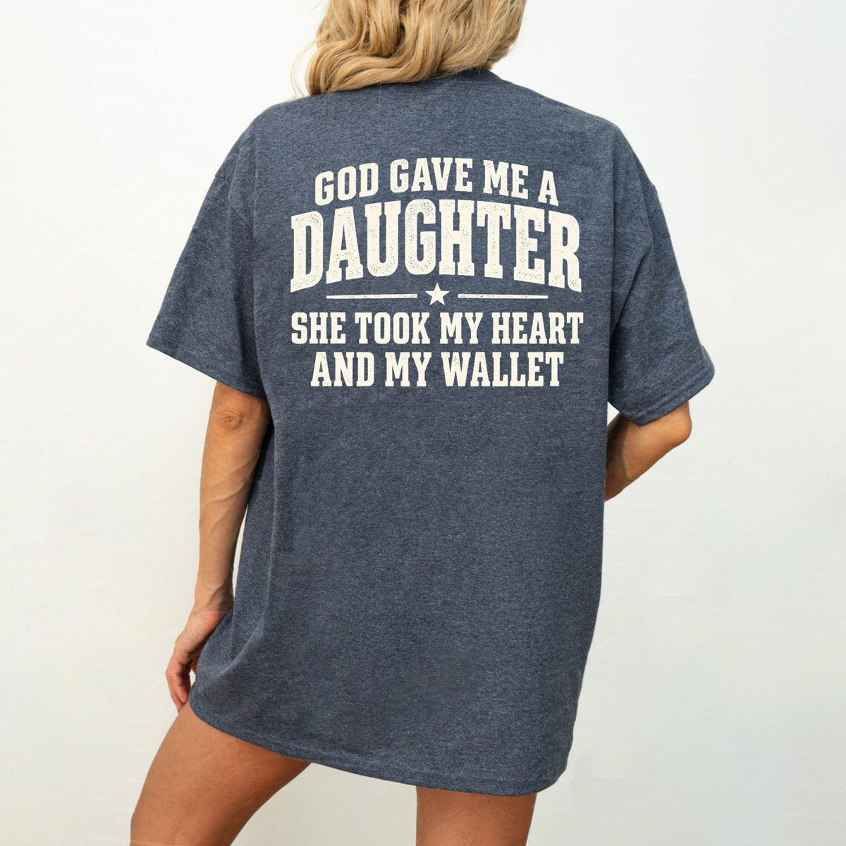 Heart & Wallet Stolen By Daughter T-Shirt – Funny Girl Dad Quote Graphic Tee