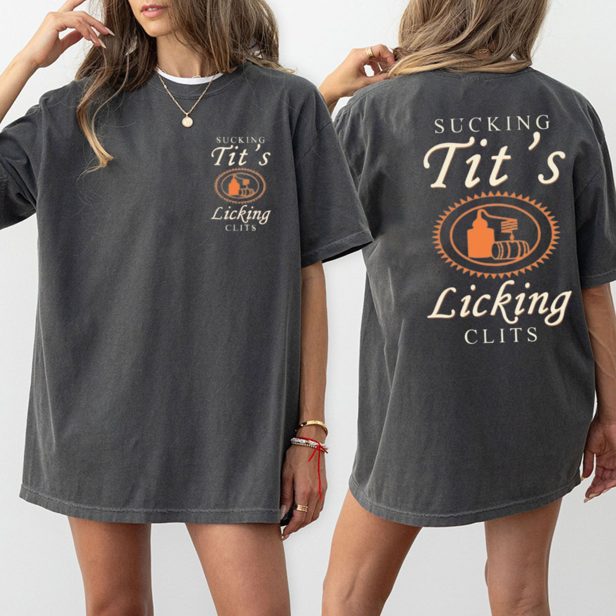 Titos & Clams Social Club T-Shirt – Double-Sided Party Night Humor Graphic Tee
