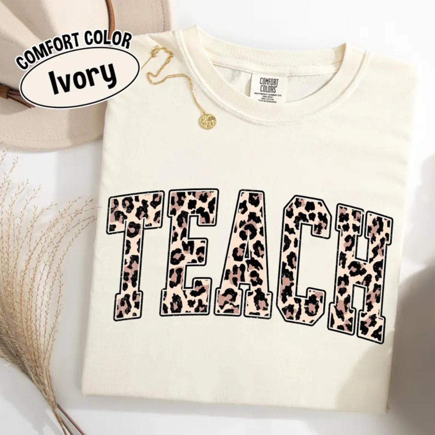 Retro Leopard Teacher Life Graphic Tee - Vintage Soft Cotton Unisex Back to School Teacher Appreciation Gift T-Shirt