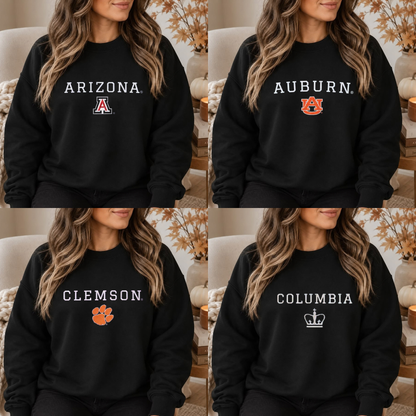 Stadium Heritage Crewneck – Embroidered College Gameday Vintage Tailgate Sweatshirt