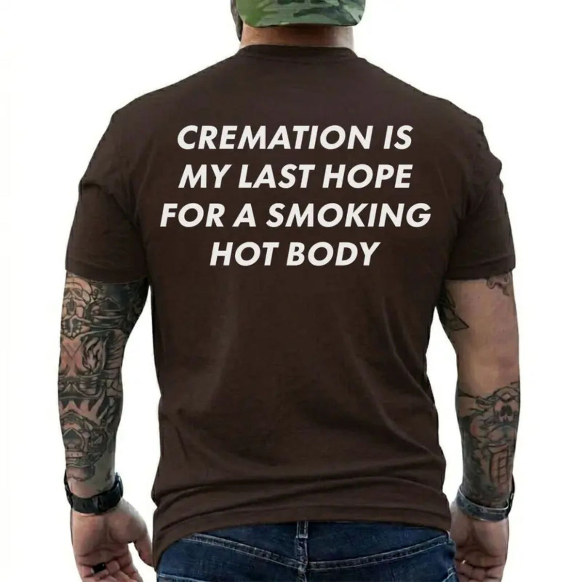 Smoking Hot Body Goals T-Shirt – Dark Humor Cremation Joke Graphic Tee