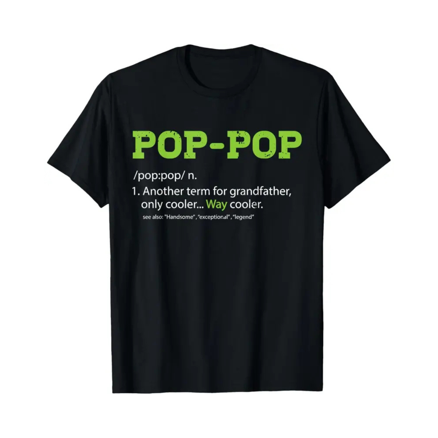 Pops Definition Graphic Tee - Funny Vintage Soft Cotton Unisex Grandpa Pop Pop Father's Day Gift T-Shirt
