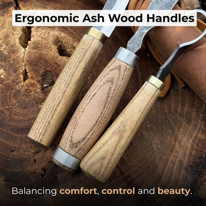 3-Piece Spoon Carving Tool Set