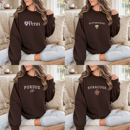 Stadium Heritage Crewneck – Embroidered College Gameday Vintage Tailgate Sweatshirt