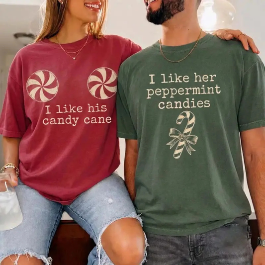 "I'm With The Witch" Funny Broomstick Halloween Couples T-Shirt