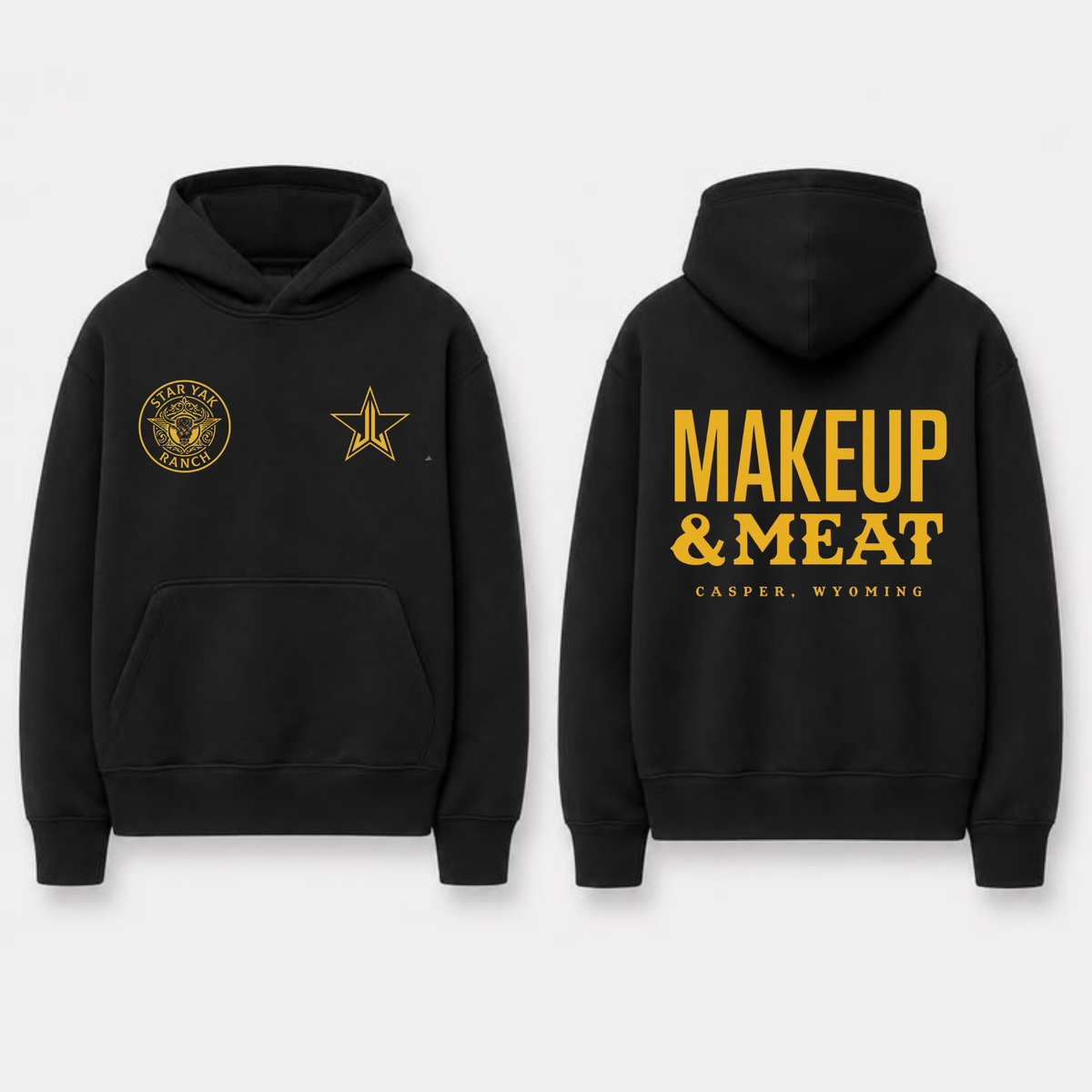 Glitter & Grilling Oversized – Makeup & Meat Graphic Hoodie