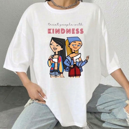 Queen of Mean Heather & Lindsay Scene T-Shirt – Y2K Cartoon Drama Nostalgia Tee