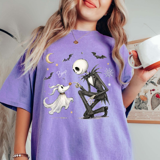 Comfort Colors® Zero Dog Boop Halloween Skeleton T-Shirt